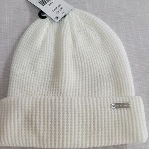 Steve Madden Womans or Men's Ivory White Waffle Beanie, NWT